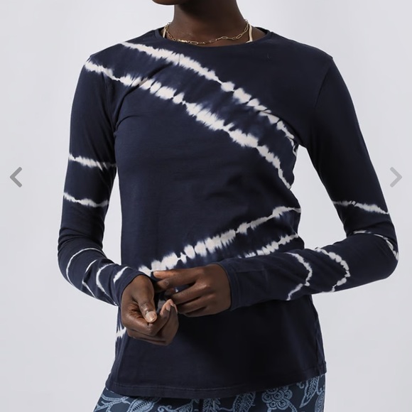 NWOT The Upside Navy Tie Dye Long Sleeve Top Size XS - Picture 2 of 8